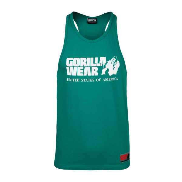 Gorilla Wear Classic Tank Top Teal Green – linne framifrån