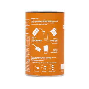 Chikko Not Coffee Chai Lattemix 130 g – baksida med instruktioner