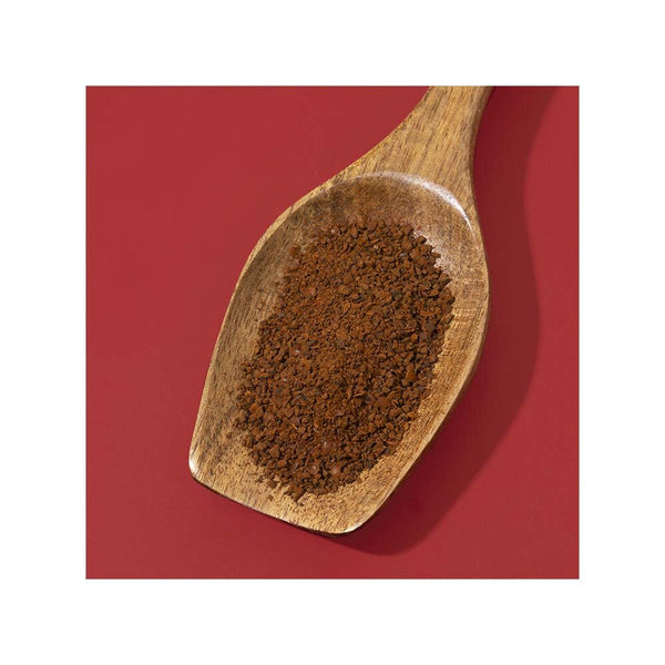 Chikko Not Coffee Lupin 250 g – närbild av malt Lupin Not Coffee på sked