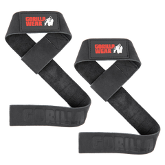 Gorilla Wear Leather Lifting Straps Black