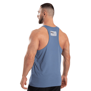 Gorilla Wear Classic Tank Top Coronet Blue – linne på modell bakifrån