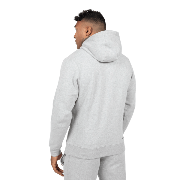 Gorilla Wear Leon Zipped Hoodie Grey – hoodie på modell bakifrån