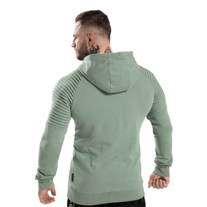Gorilla Wear Georgia Zipped Hoodie Green Bay – hoodie på modell bakifrån