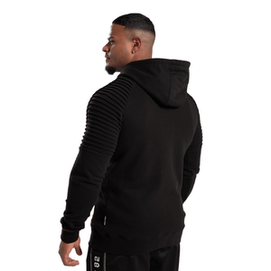 Gorilla Wear Georgia Zipped Hoodie Black – hoodie på modell bakifrån