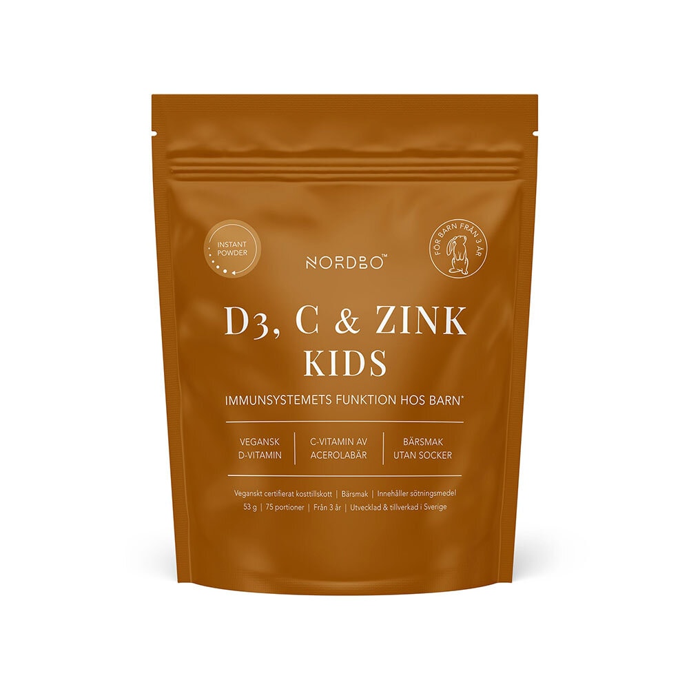 Nordbo D3, C & Zink Kids 53 g pulver