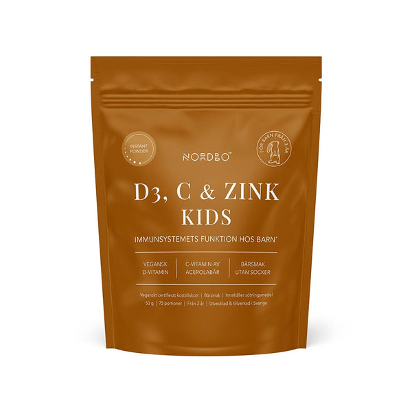 Nordbo D3, C & Zink Kids 53 g pulver