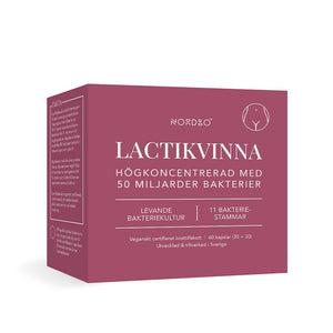 Nordbo LactiKvinna 50 miljarder 30+30 kapslar