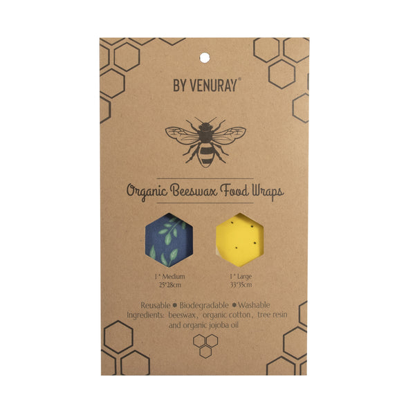 Venuray Bivaxduk Blommor & Citron 2-pack – & Citron 2-pack i förpackning