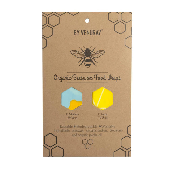 Venuray Bivaxduk Citron & Mönster 2-pack – Citronmönster 2-pack i förpackning