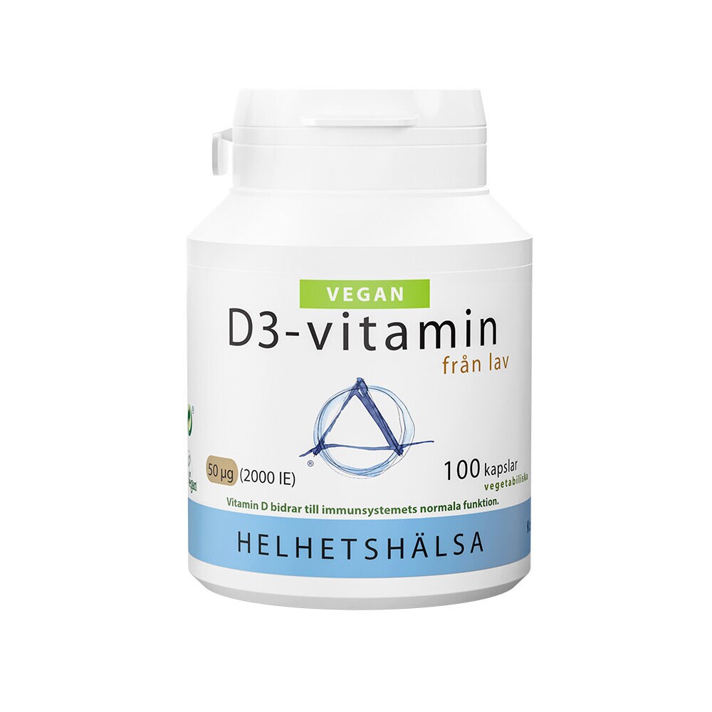 Helhetshälsa D-3 Vit Vegan 50 mcg 100 kapslar