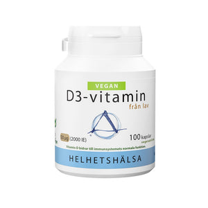 Helhetshälsa D-3 Vit Vegan 50 mcg 100 kapslar