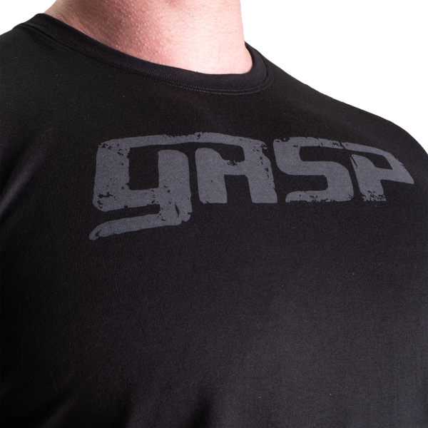GASP Legacy Gym T-shirt Svart – närbild av ryggtryck