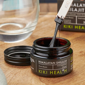 Kiki Health Himalayan Shilajit 30 g – i öppnad burk med sked