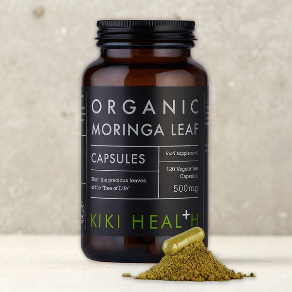 Kiki Health Organic Moringa 120 kapslar – Leaf-kapslar med moringapulver