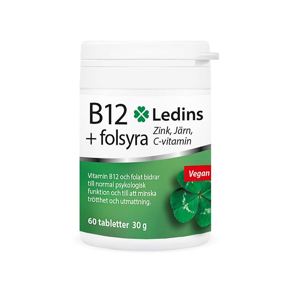 Ledins Vitamin B12 med folsyra 60 tabletter