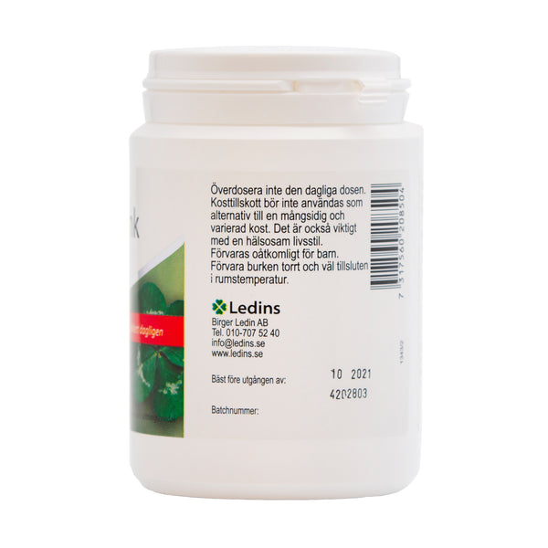 Ledins C-Vitamin+Zink 120 sugtabletter – baksida med dosering