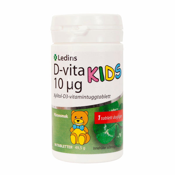 Ledins D-Vitamin Kids 10 µg 90 Tuggtabletter