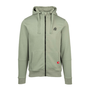 Gorilla Wear Leon Zipped Hoodie Green – hoodie framifrån