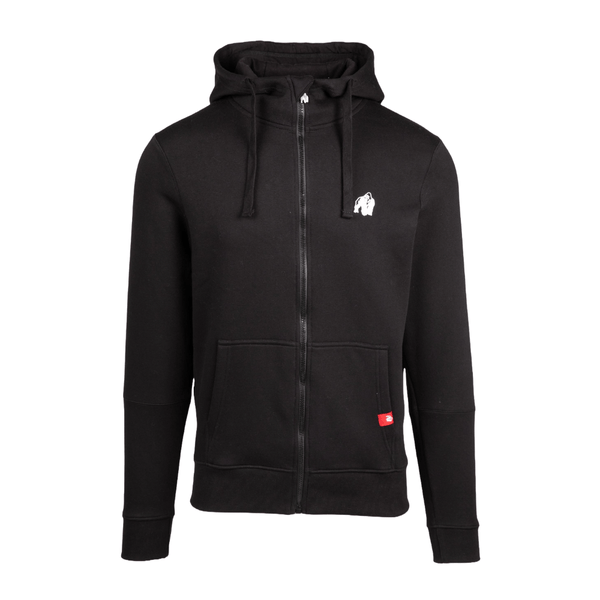 Gorilla Wear Leon Zipped Hoodie Black – hoodie framifrån