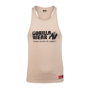 Gorilla Wear Classic Tank Top Light Brown – linne framifrån