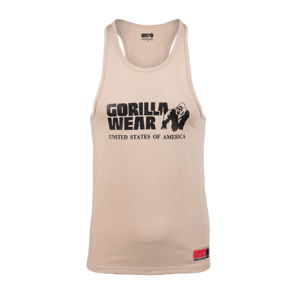 Gorilla Wear Classic Tank Top Light Brown – linne framifrån