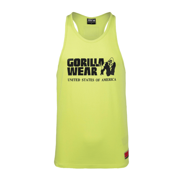 Gorilla Wear Classic Tank Top Wild Lime – linne framifrån