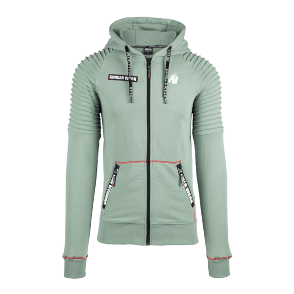 Gorilla Wear Georgia Zipped Hoodie Green Bay – hoodie framifrån