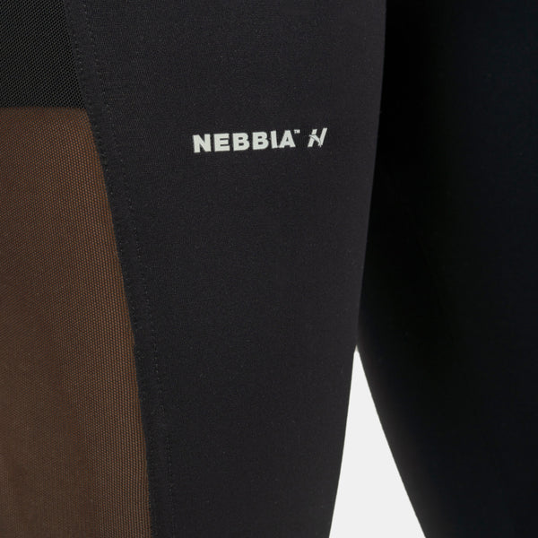 NEBBIA Black Mesh Design Leggings black – detaljbild