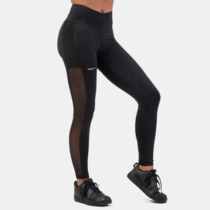 NEBBIA Black Mesh Design Leggings black