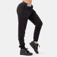 NEBBIA Iconic Mid-Waist Sweatpants Black