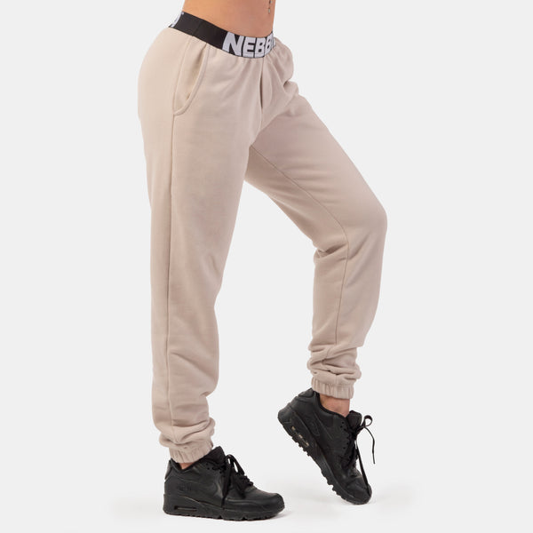 NEBBIA Iconic Mid-Waist Sweatpants cream