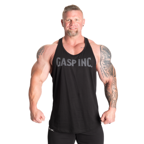 GASP Essential T-Back Linne Svart/Grå