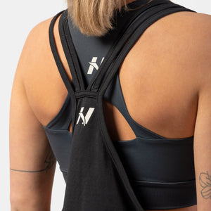 NEBBIA Feeling Good Cross Back Tank Top Black – detaljbild