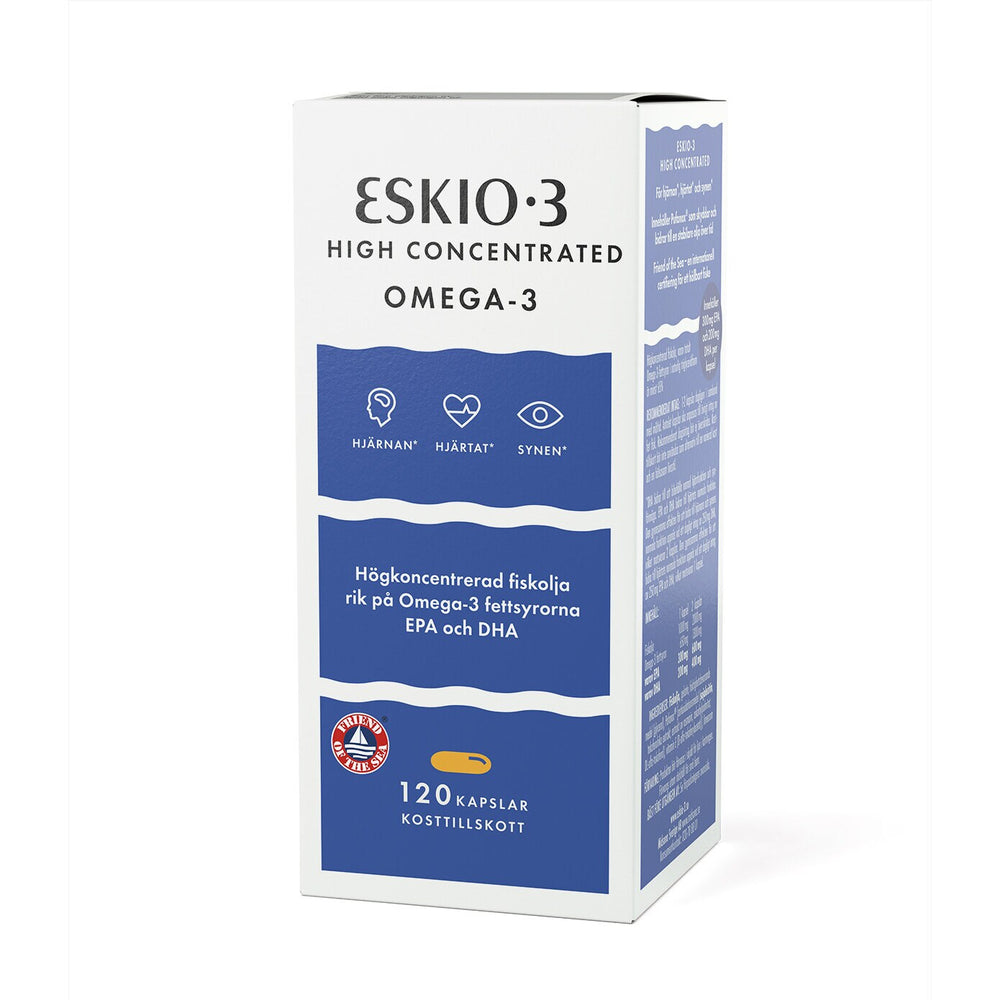 Eskio-3 High Concentrated Omega-3 Fiskolja 120 kapslar