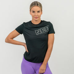 NEBBIA Fit Active Functional T-shirt Black