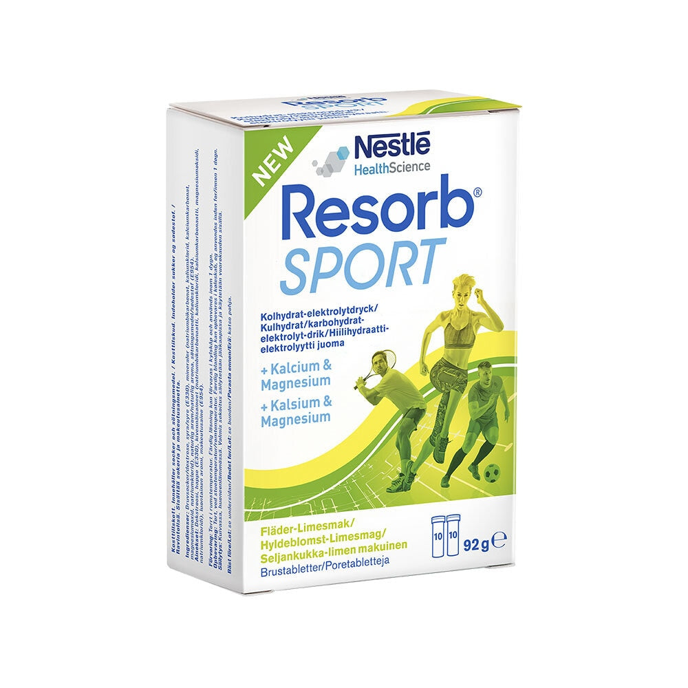 Resorb Brustablett Sport Fläder-Lime 20 st