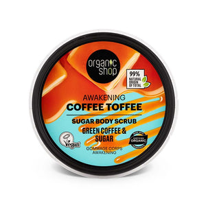 Organic Shop Awakening Coffee Toffee Body Scrub 250 ml – Sugar Body Scrub i burk
