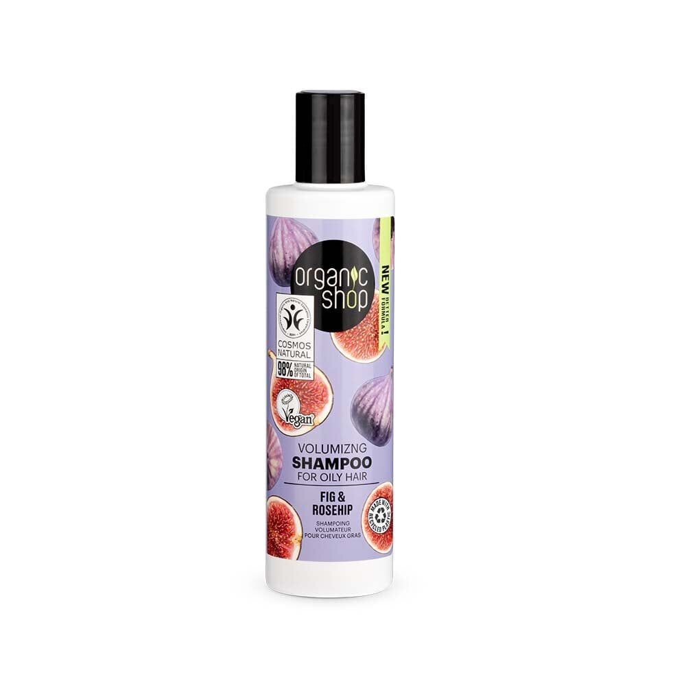 Organic Shop Volumizing Shampoo for Oily Hair Fig and Rosehip 280 ml