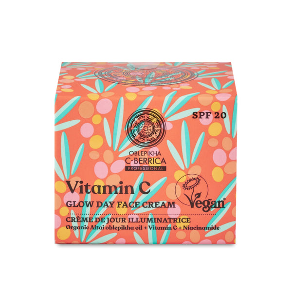 Natura Siberica Oblepikha C-Berrica Glow Day Face Cream SPF 20, 50 ml – i förpackning