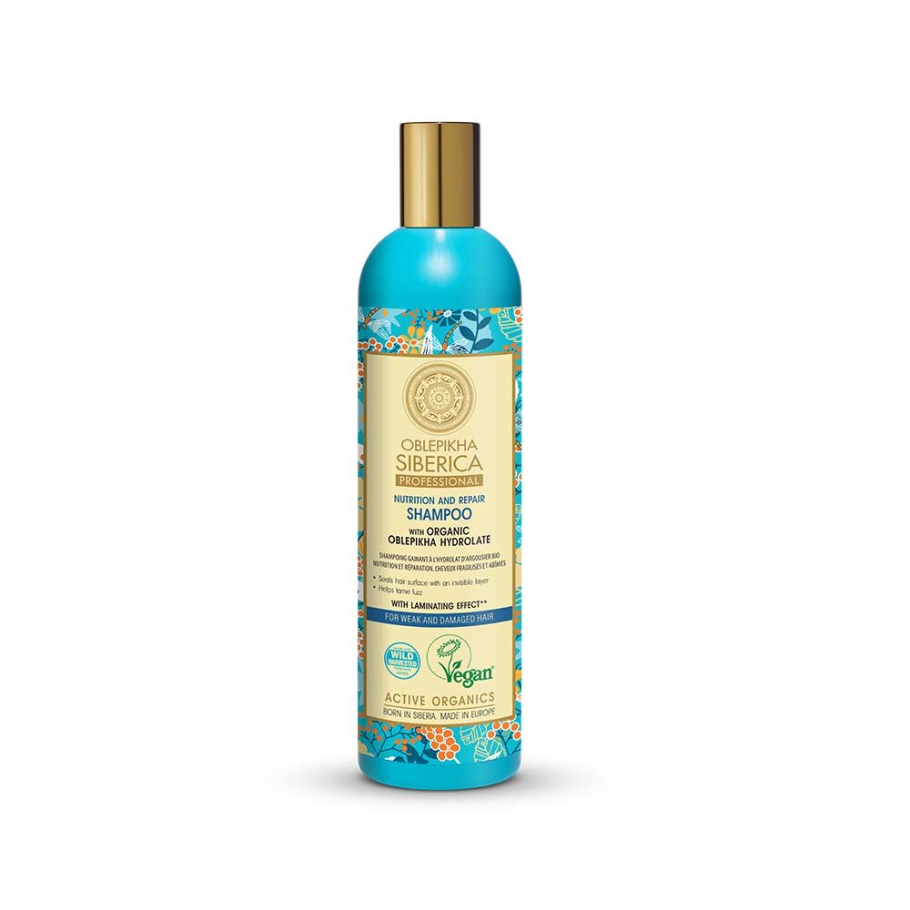 Natura Siberica Shampoo Organic Oblepikha Hydrolate For Weak And Damaged Hair 400 ml