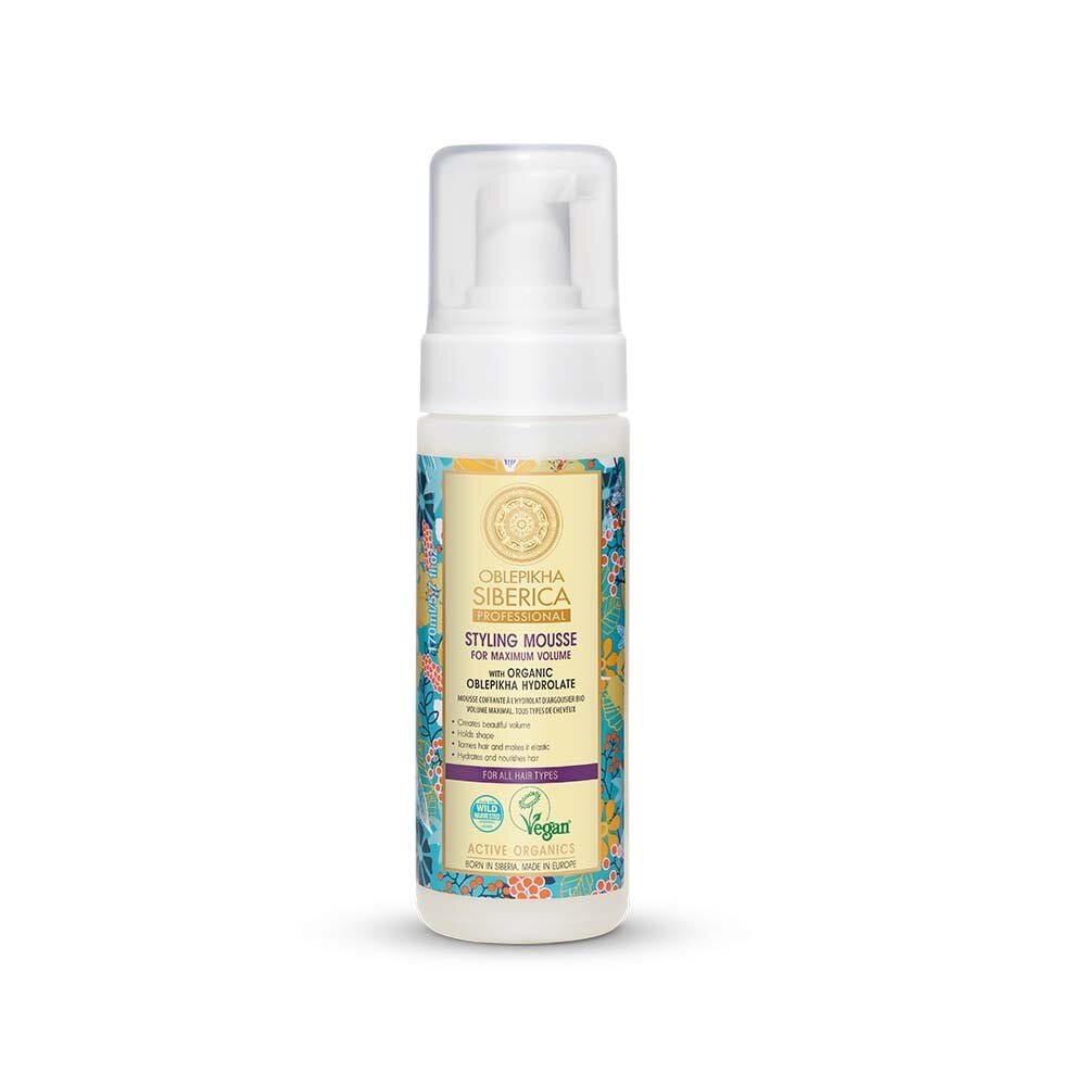 Natura Siberica Styling Mousse Oblepikha Hydrolate Maximum Volume 170 ml
