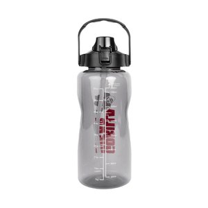 Gorilla Wear Water Bottle With Sleeve 2 L black – transparent vattenflaska med måttmarkeringar