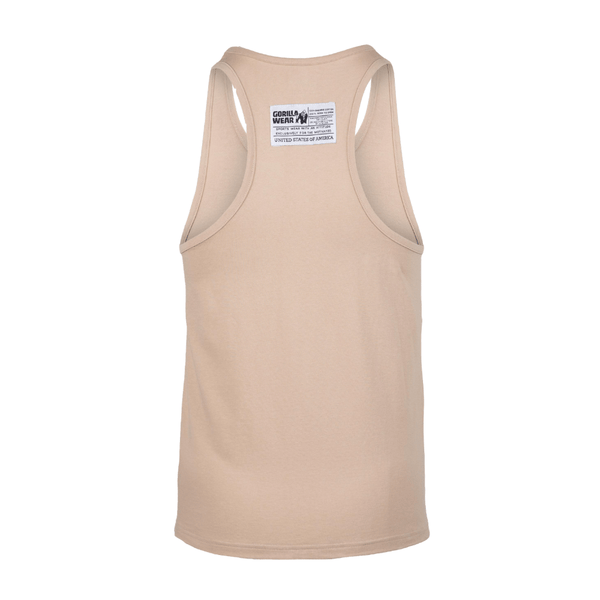 Gorilla Wear Classic Tank Top Light Brown – linne bakifrån