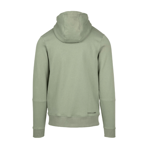 Gorilla Wear Leon Zipped Hoodie Green – hoodie bakifrån