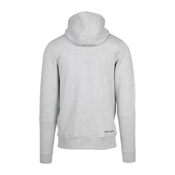 Gorilla Wear Leon Zipped Hoodie Grey – hoodie bakifrån