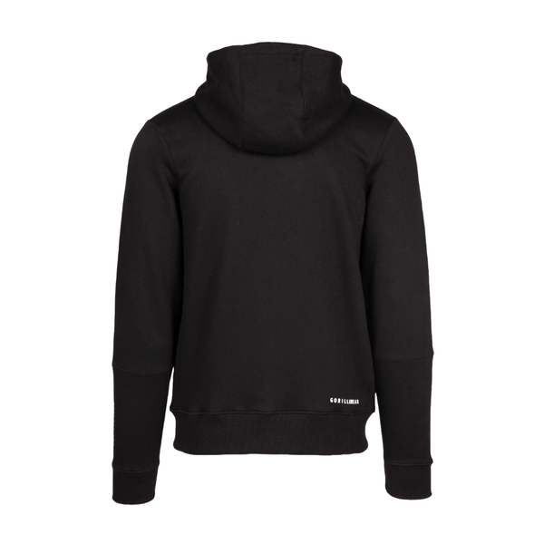Gorilla Wear Leon Zipped Hoodie Black – hoodie bakifrån