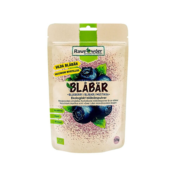 Rawpowder Blåbärspulver Frystorkad 125 g
