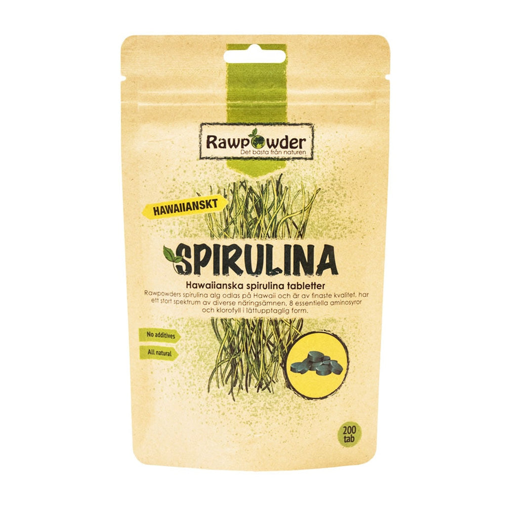 Rawpowder Spirulina Hawaii 200 tabletter