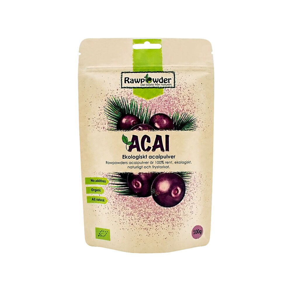 Rawpowder Acai bär pulver frystorkad 100 g