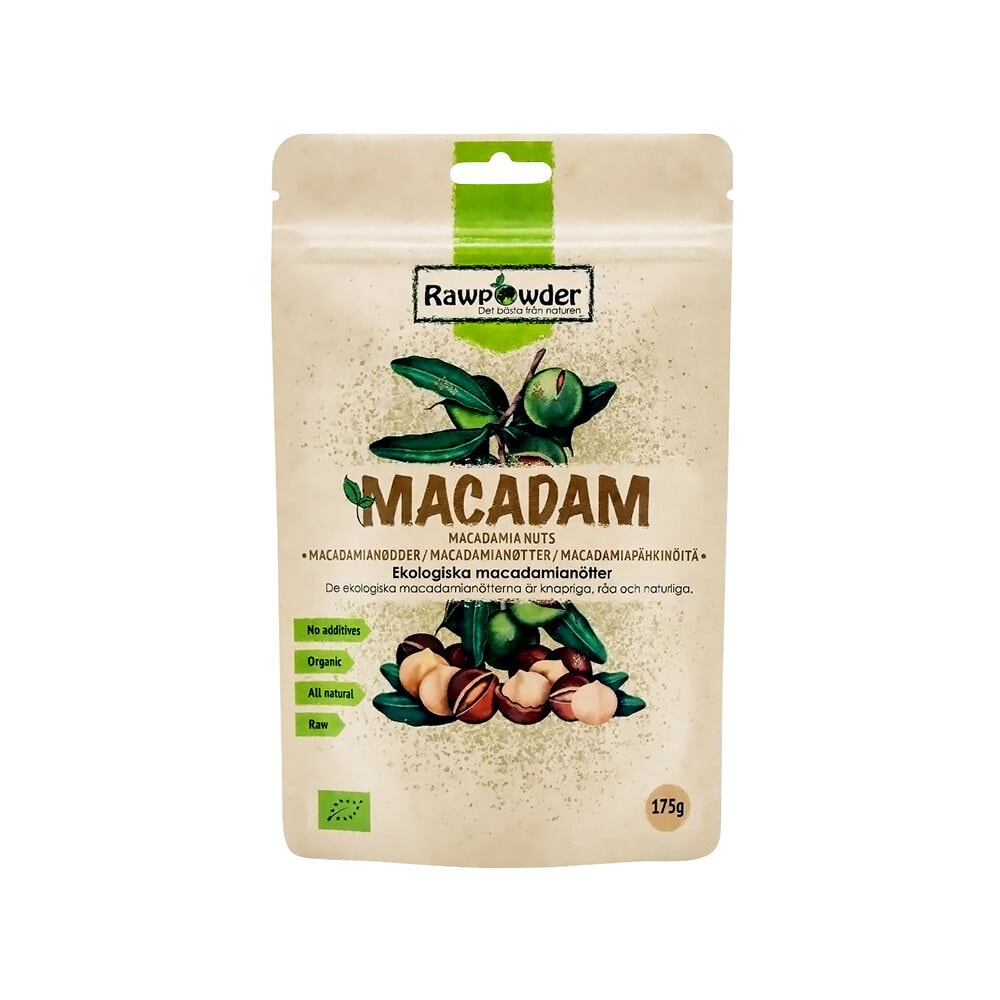 Rawpowder Macadam nötter Naturell 175 g